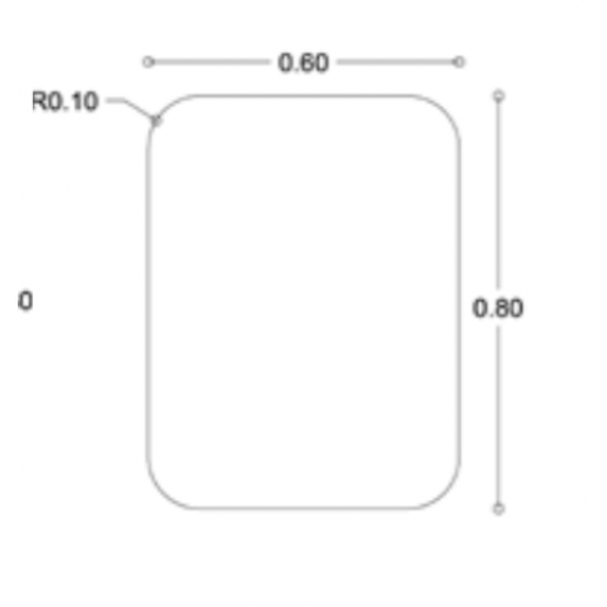 Κρεμαστός Καθρέπτης Curved 60x80 εκ. χωρίς Led